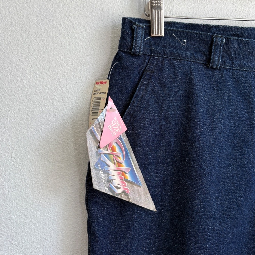 Vintage Plus Size S. Blues Tapered Leg High Waisted Denim Jeans 18W/32 NWT - Picture 3 of 7